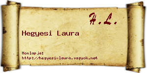 Hegyesi Laura névjegykártya